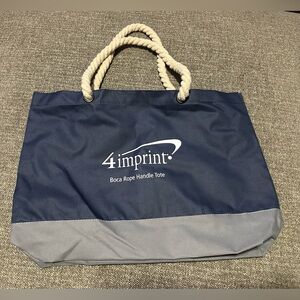 4 Imprint Boca Rope Handle Tote Blue And Gray